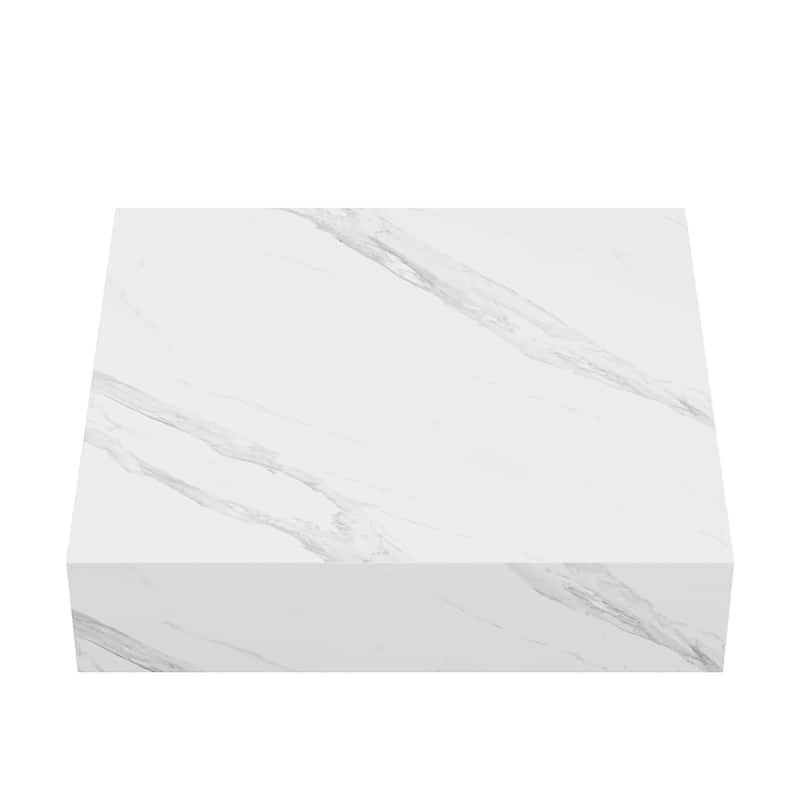 Swiss Madison SM-WSM600-SH Monaco 24" Stone Composite Vanity Top - White Marble - Painted