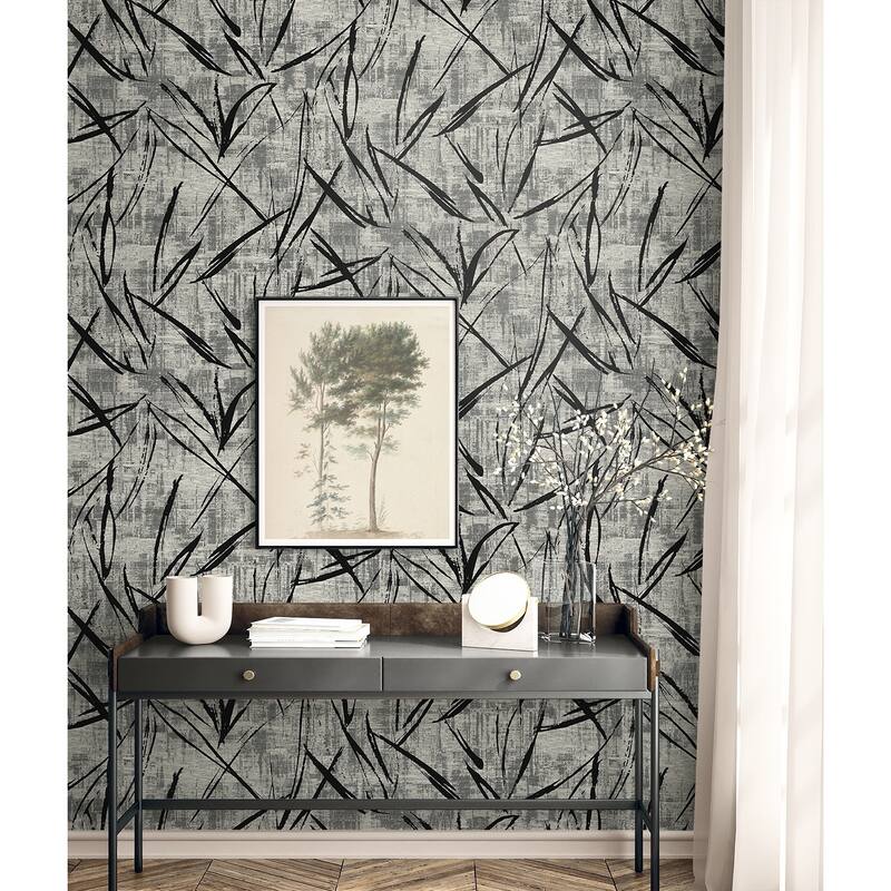 Seabrook Designs Luneth Abstract Non-Woven Unpasted Wallpaper