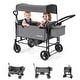 preview thumbnail 2 of 19, Babyjoy Foldable Wagon Stroller ,Baby Stroller with Removable - See Details Grey