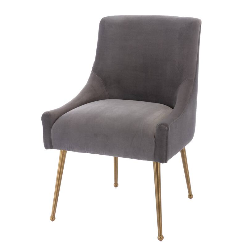 Clihome Stainless Steel Frame Dining Velvet Side Chairs(Set of 2)