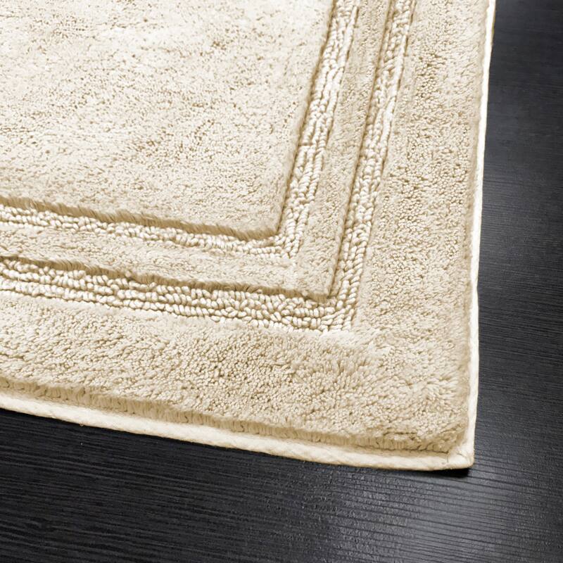 Superior Cotton Solid Non-slip Backing 2-Piece Bath Rug Set