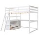 preview thumbnail 17 of 32, Wood Loft Bed Sturdy Frame with Desk and Shelves,2 Drawers,Full Size