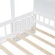 preview thumbnail 16 of 16, Twin Size House Bed with Upholstered Sofa Charging Station Wireless Charging Shelves and Two Drawers, Gray