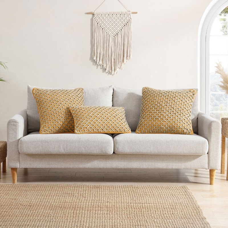 Boho Living Jada Braided Cotton/Jute Throw Pillow Covers