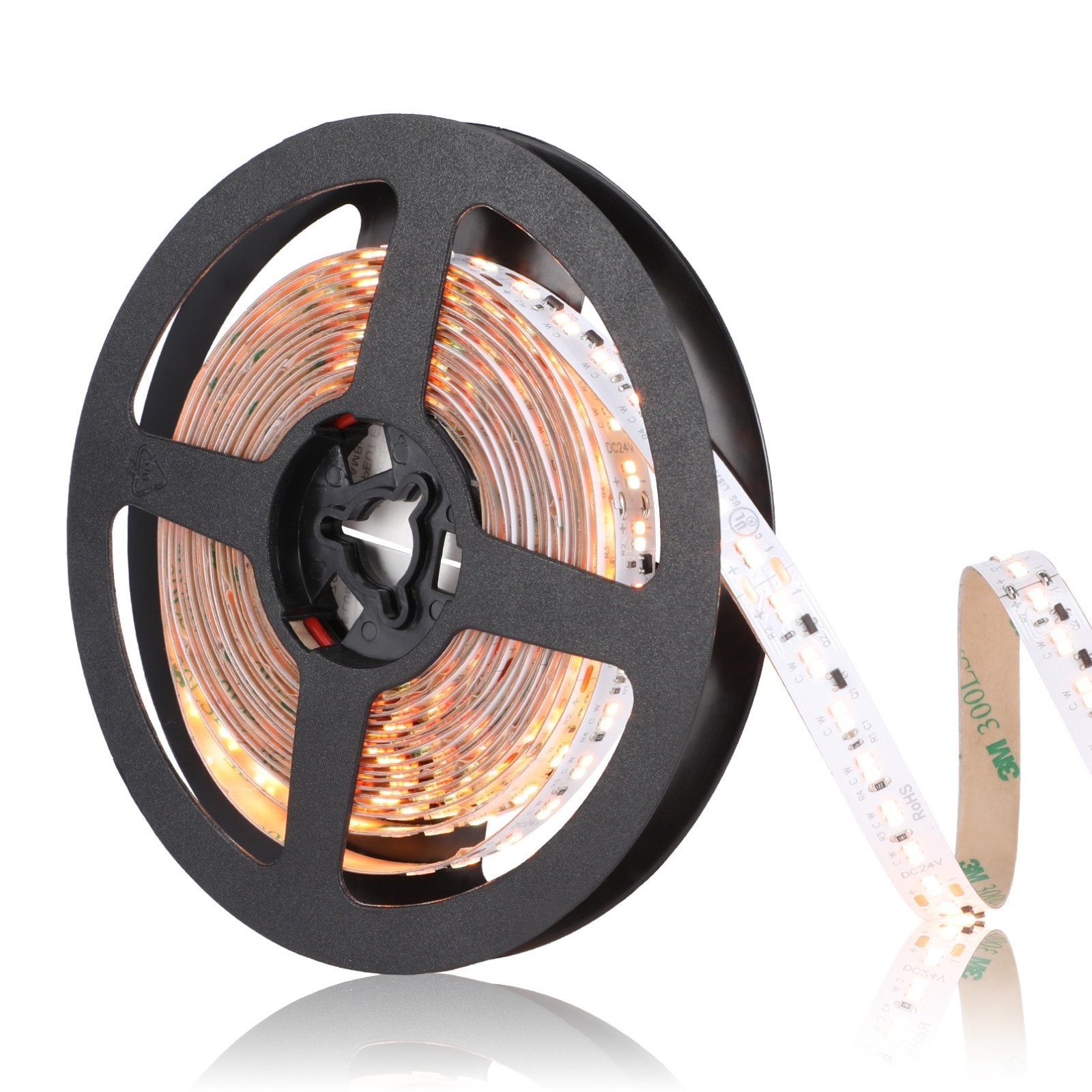 16.4ft Dim-to-Warm 24V LED Strip Light, 3000K–1800K Tape Light, Decor for Home, Hotel