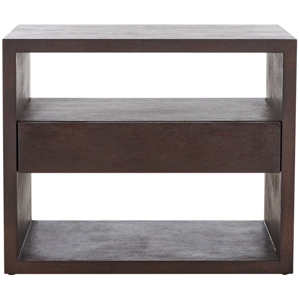 SAFAVIEH Unique 2-Shelf Single Drawer Nightstand