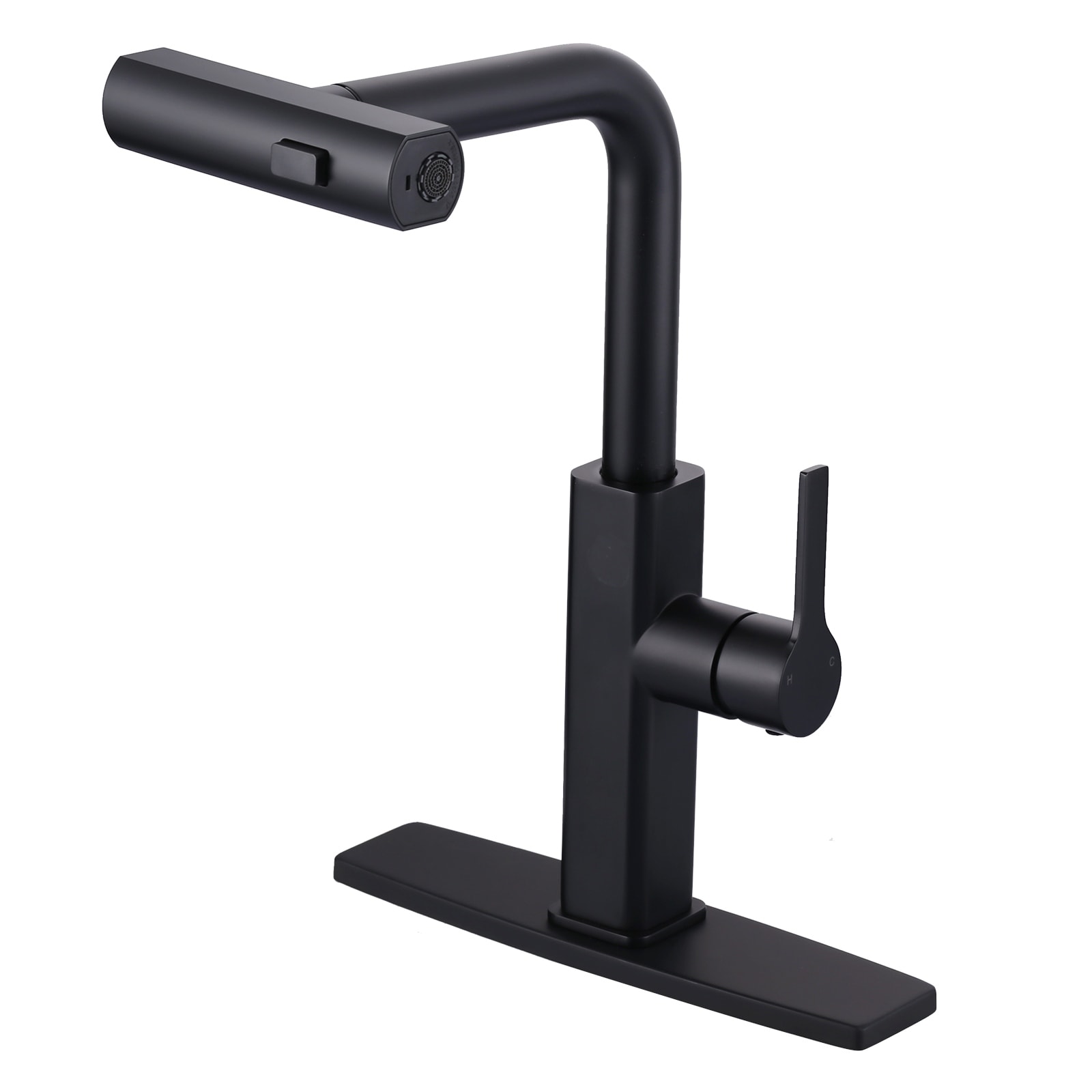 WOWOW Single Handle Pull Out Sprayer Kitchen Faucet with 3-Mode Advanced Spray