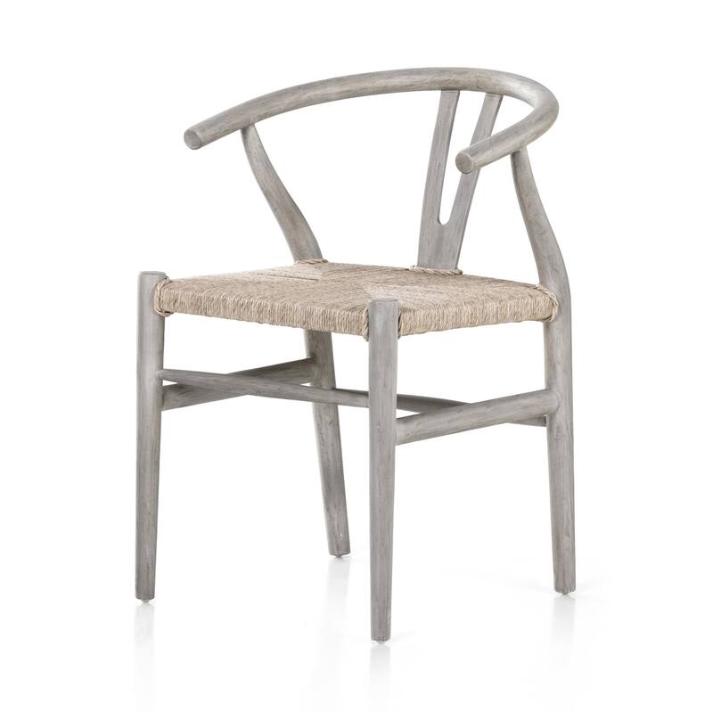 Haddock Dining Chair-Natural Teak - 21.5W x 22.5D x 31.5H - Weathered Grey Teak