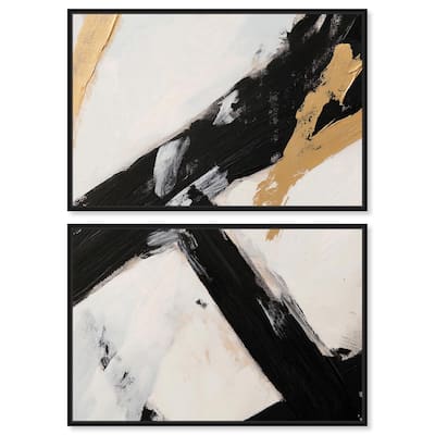 Weight of Black I Canvas Set of 2 by Art Remedy