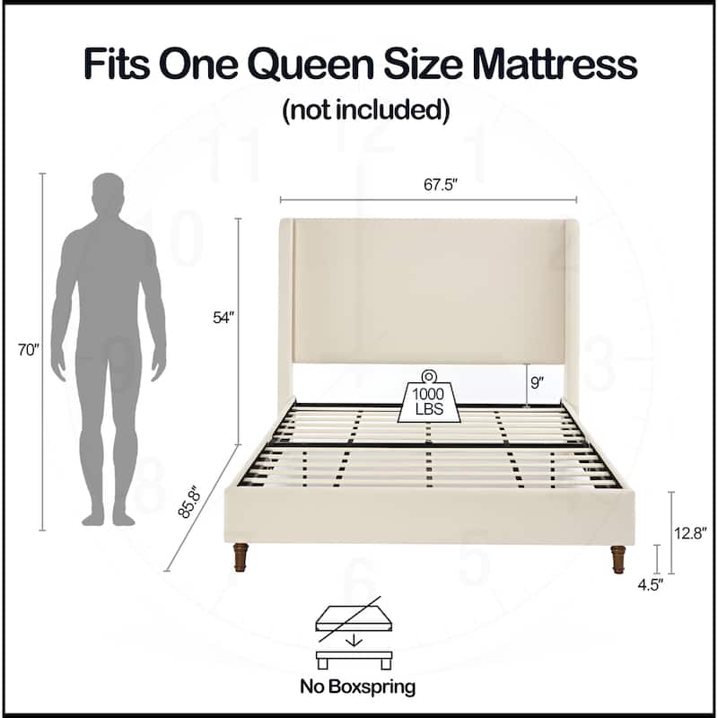Harper Tall Headboard Upholstered Bed
