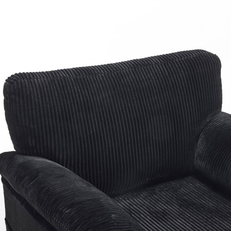 33 Inch Oversized Swivel Chenille Lounge Chair - Comfortable Rotatable Single Sofa Chair for Small Spaces