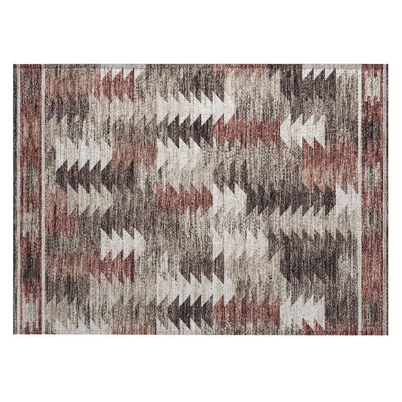 Machine Washable Indoor/ Outdoor Chantille Boho Moroccan Rug