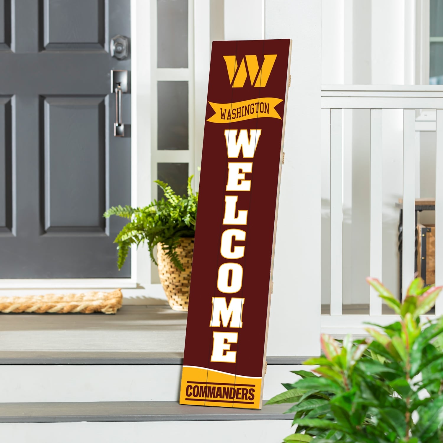 47" Porch Leaner Welcome Wall Sign, Washington Commanders