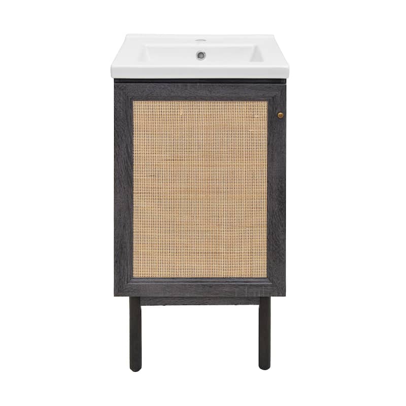 Swiss Madison SM-BV661 Classe 19" Free Standing Single Basin Vanity - Black - Anthracite Finish