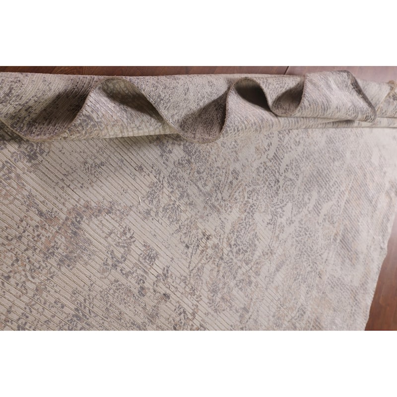 Abstract Modern Area Rug Hand-Knotted Contemporary Wool Carpet - 6'7"x 9'9"