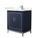 Option Dark Blue / Carrara Cultured Marble Top / Brushed