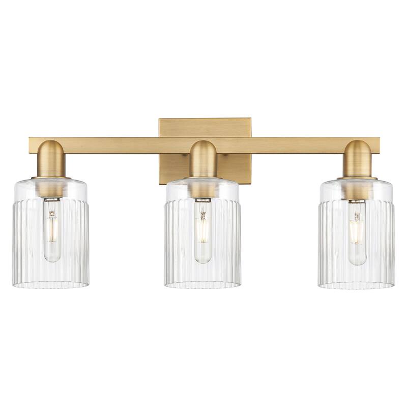 Innovations Lighting Endless Possibilities Arcadia - Hadley - 3 Light 24" Bath Vanity Light - Clear/Brushed Brass