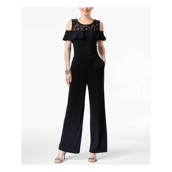 black pocketed jumpsuit