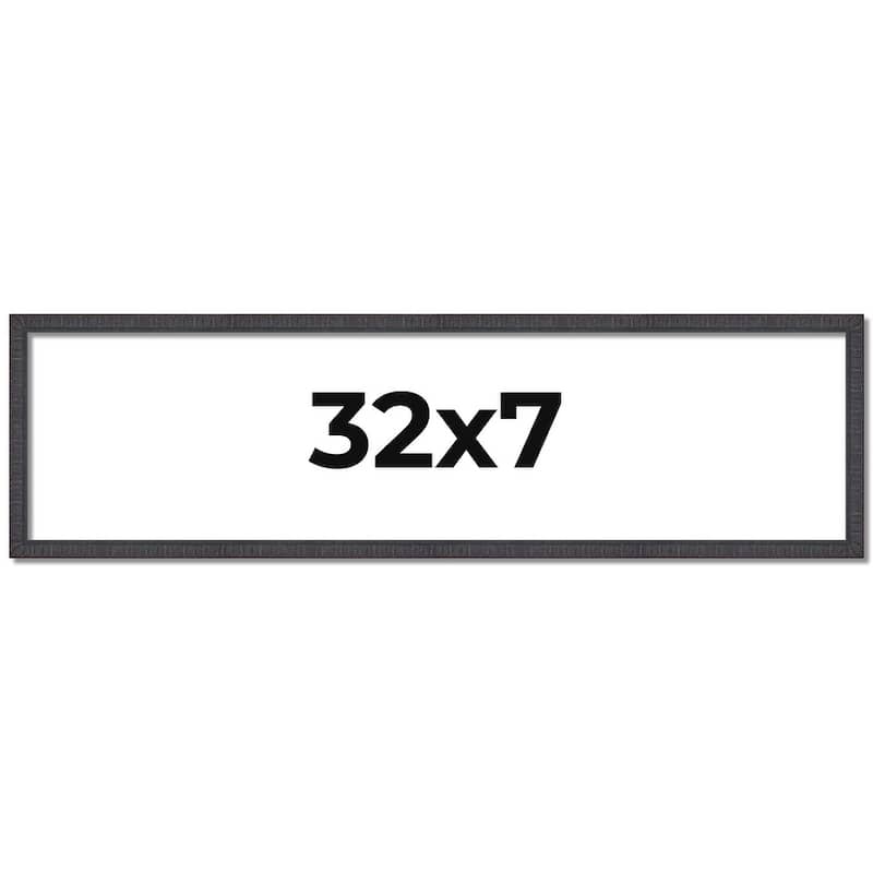 32x7 Frame Brown Solid Wood Picture Frame - Complete Modern Photo