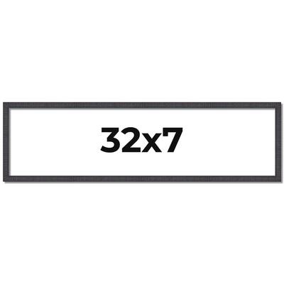 32x7 Frame Brown Solid Wood Picture Frame - Complete Modern Photo