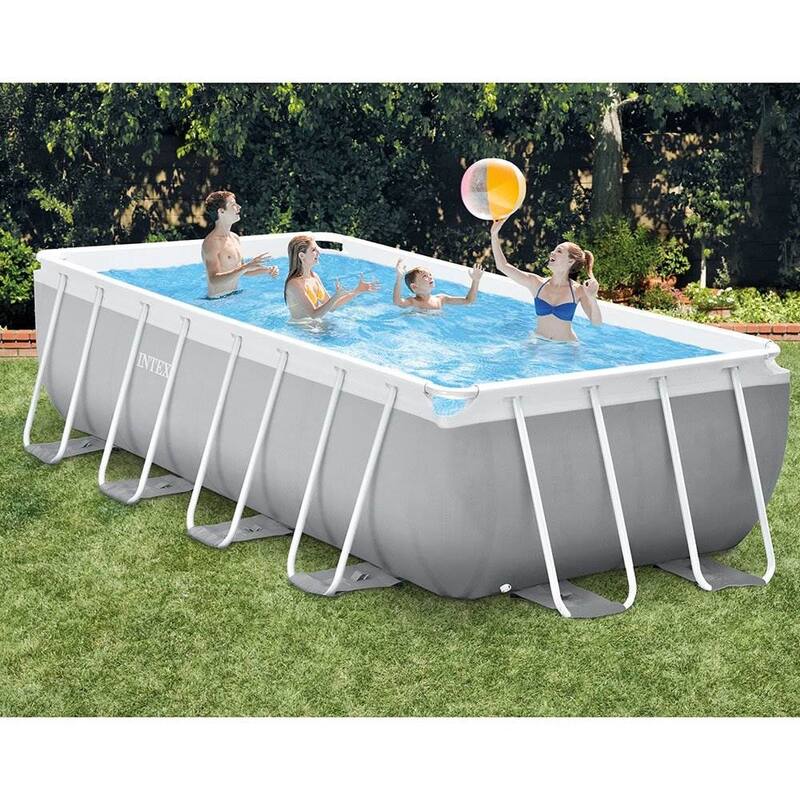 Intex 16' x 42" Prism Frame Rectangular Above Ground Swimming Pool Set w/ Canopy - 184.24