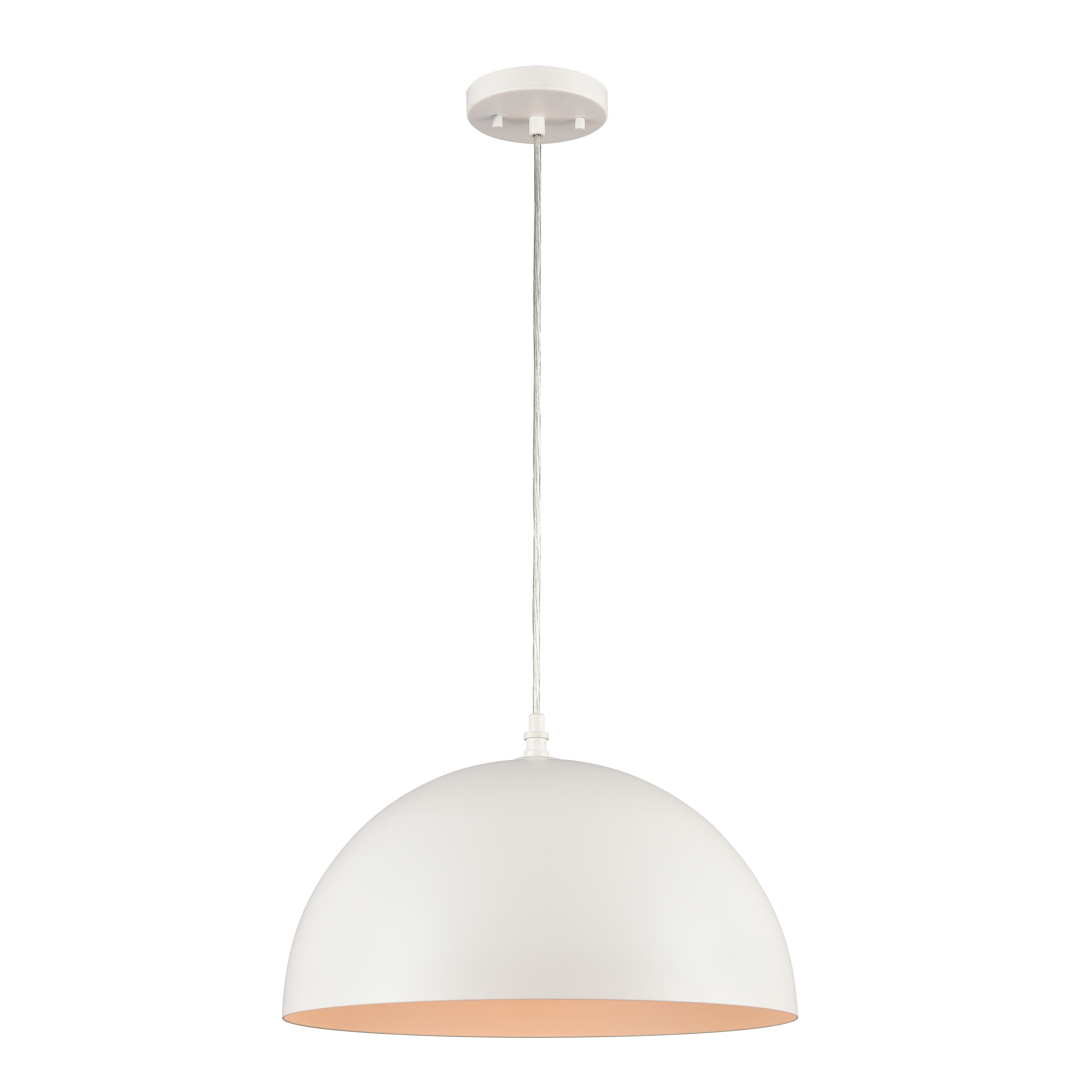 Elk Home Chelsea White With White Metal Shade 1 Light Pendant