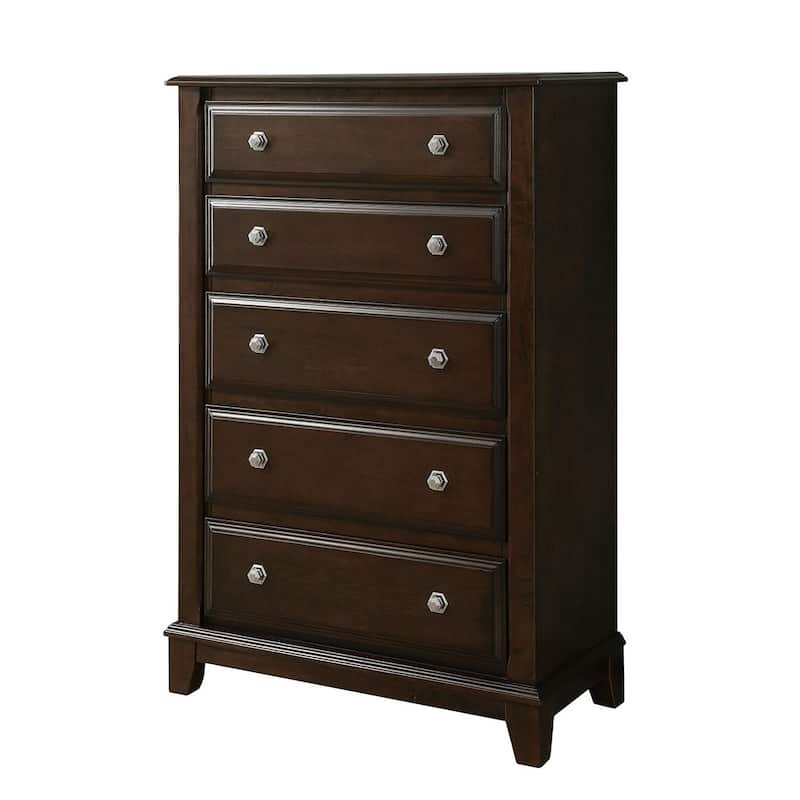 Roomy Transitional Style Wooden Chest, Brown Cherry