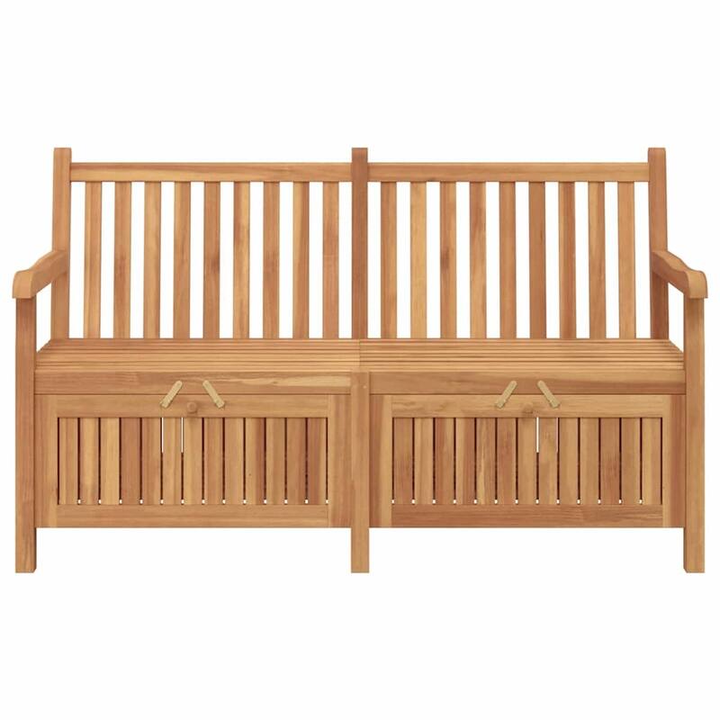vidaXL Garden Storage Bench Brown 150 x 60 x 90 cm Solid teak wood - 23.6 x 59.1 x 35.4