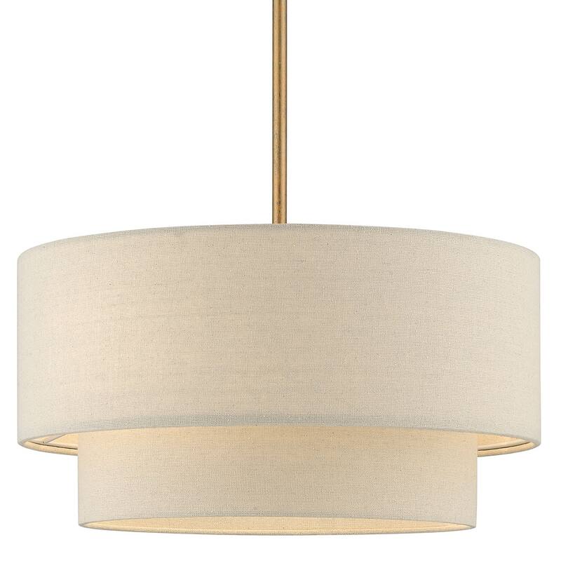 Livex Lighting 58892 Bellingham 3 Light 17" Wide Waterfall Chandelier - Antique Gold Leaf