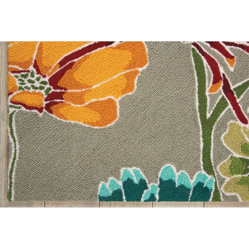 Getib Abstract Stain Resistant Area Rug By HomeRoots - 96' X '27' X '0.5