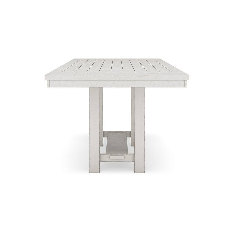 Signature Design by Ashley Robbinsdale Gray/White Counter Height Dining Table and 2 Bar stools and Bench