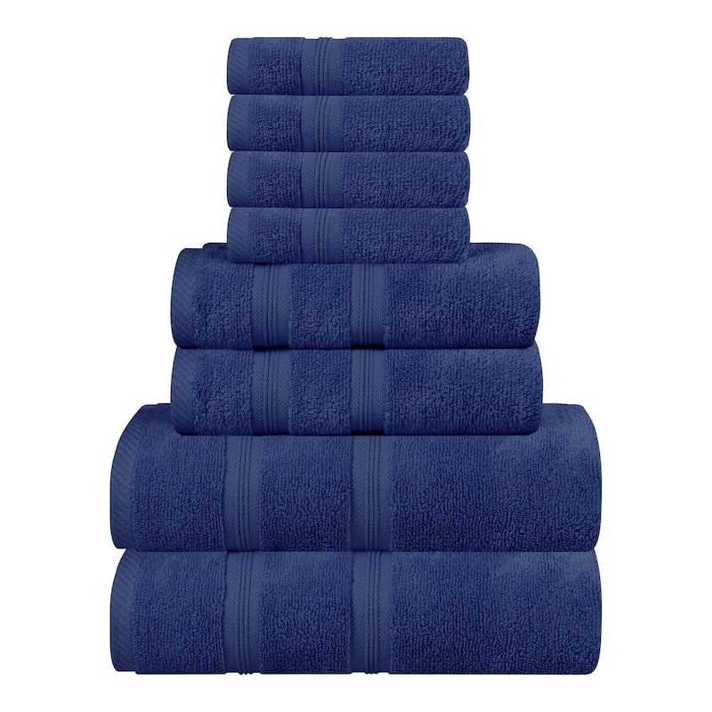 Superior Smart Dry Zero Twist Cotton 8-Piece Assorted Towel Set