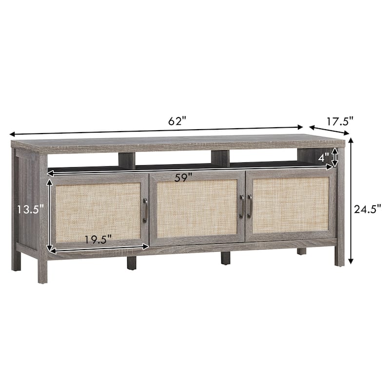 Gymax TV Stand Entertainment Media Center for TV's up to 65'' w/ - See Details
