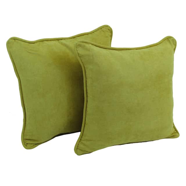 Porch & Den Blaze River 18-inch Microsuede Throw Pillow (Set of 2) - Lime