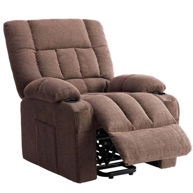 Recliner Chair, Reclining Massage Chair with Heat, Home Theater Seating Electric Power Lift Chair for Living Room
