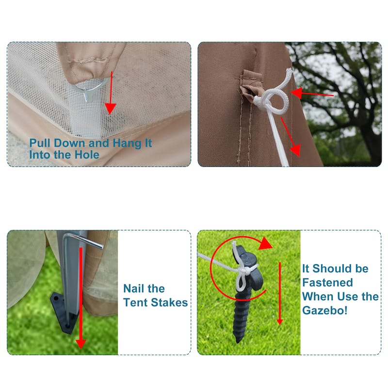 PopUp Gazebo Tent Outdoor Canopy Hexagonal Canopies Bed Bath