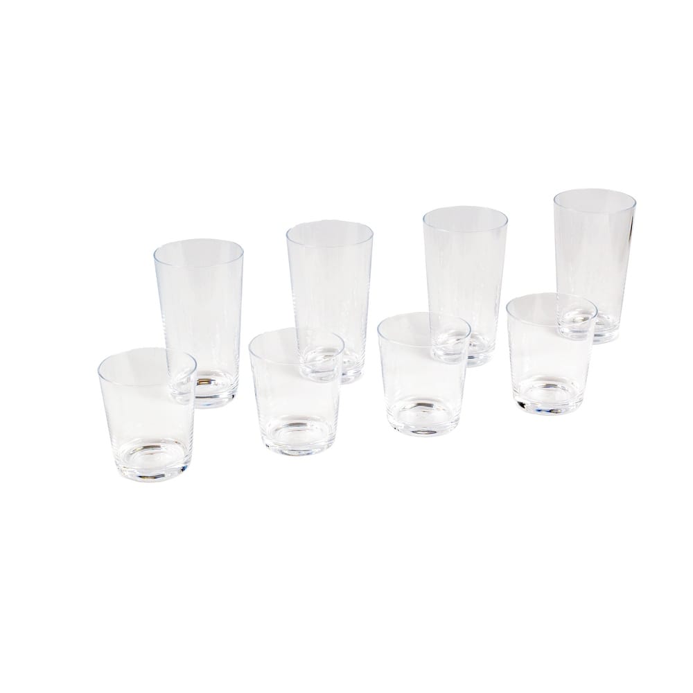 Abode Homewares Simple Acrylic Drinkware Set - Set of 8