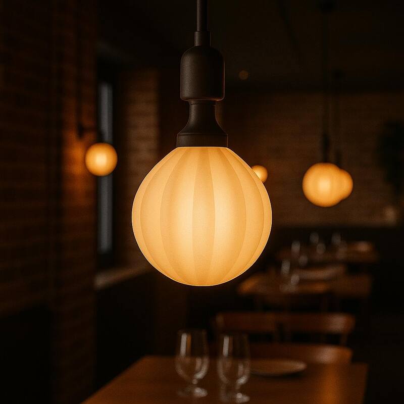 Festive Living LED G125 + COB Bulb Indoor/Outdoor Covered Edison Bulbs, E26 Base - Opaline Radiance - Large