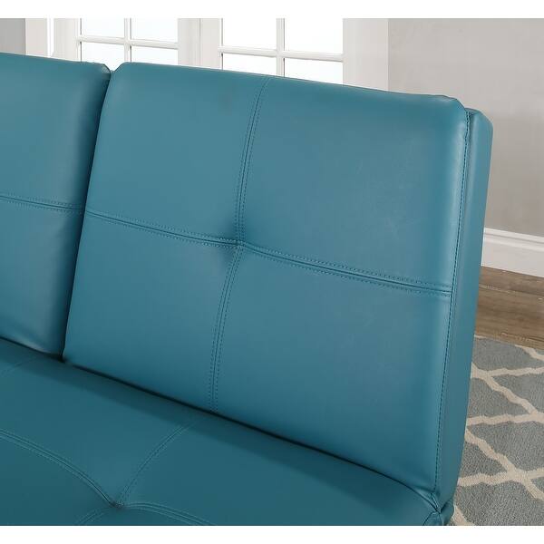 Abbyson Kilby Turquoise Bonded Leather Sofa Bed With Usb Ports On Sale Overstock 19429173 Enjoy free shipping on most stuff, even big stuff. abbyson