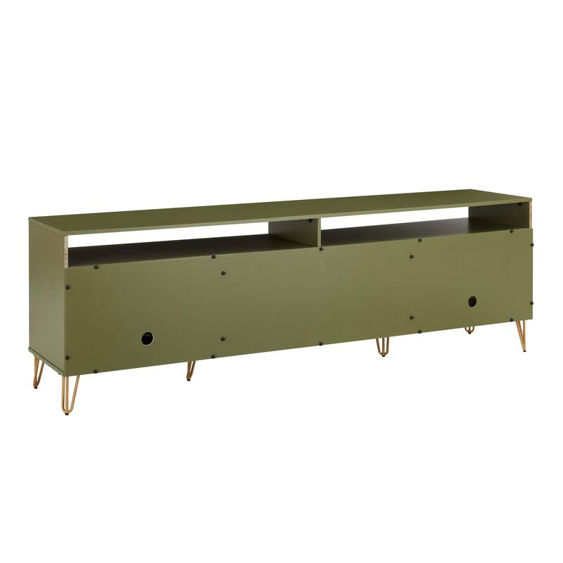 Manhattan Comfort Dumbo Mid-Century Modern TV Stand with 6 Shelves