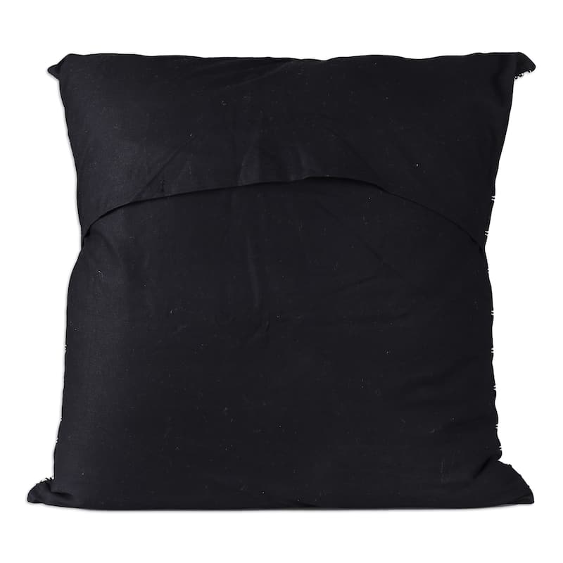 Novica Handmade Midnight Geometry Cotton Cushion Covers (Pair)