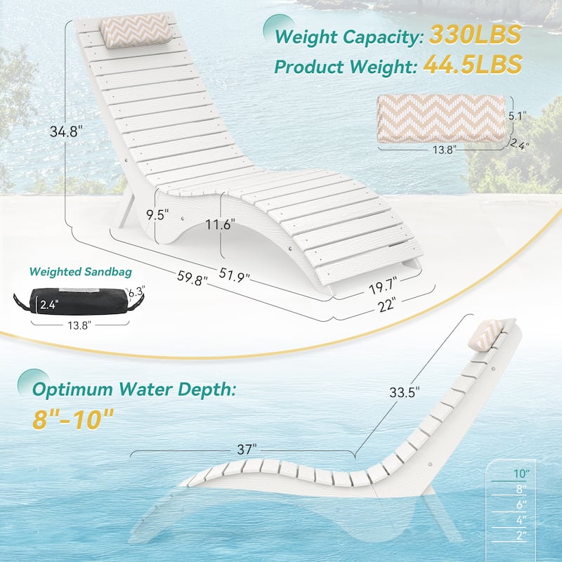 HDPS Water-Resistance Pool Lounge Chair