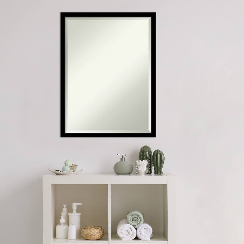 Beveled Bathroom Wall Mirror - Jet Frame