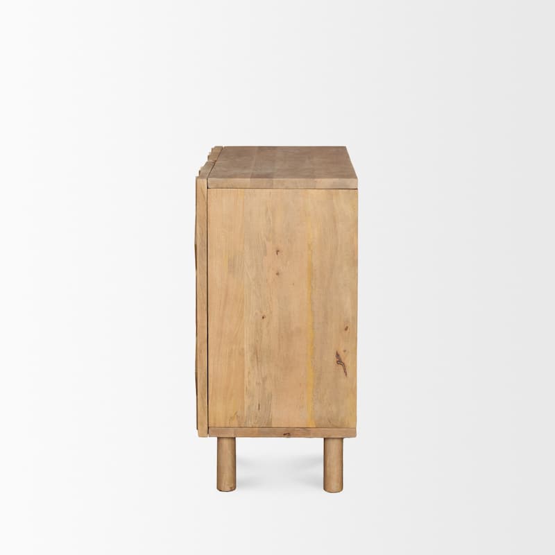 Heera Light Brown Diamond Motif w/ Shelf Accent Cabinet - 36.0L x 16.3W x 32.0H