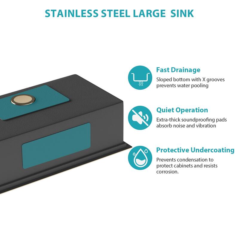 Drop-in Single Bowl 16 Gauge Stainless Steel Kitchen Sink