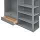 preview thumbnail 16 of 18, Full Size Loft Bed Kids Bed with Desk, Wardrobes, 4 Drawers and 4 Shelves,Left-Side Storage and Drawers