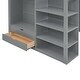preview thumbnail 28 of 28, Full Size Wooden Loft Bed, Multifunctional Loft Bed Frame with Desk, Wardrobes, 4 Drawers and 4 Shelves for Kids Teen Adults
