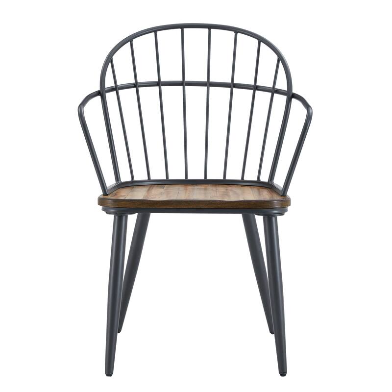 Indoor Dining Chair With Metal Legs (Set of 2)