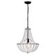 preview thumbnail 3 of 13, Roly 16 Inch White Beads Bohemian Pendant Chandelier 1-Light