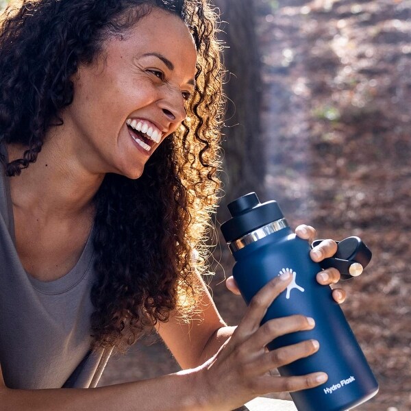 Wide Mouth with Flex Chug Cap Water Bottle, 32 oz, Indigo Blue